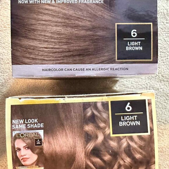 2 BOXES BRAND NEW Loreal Superior Preference Permanent Hair Color 6 Light Brown - Picture 3 of 7